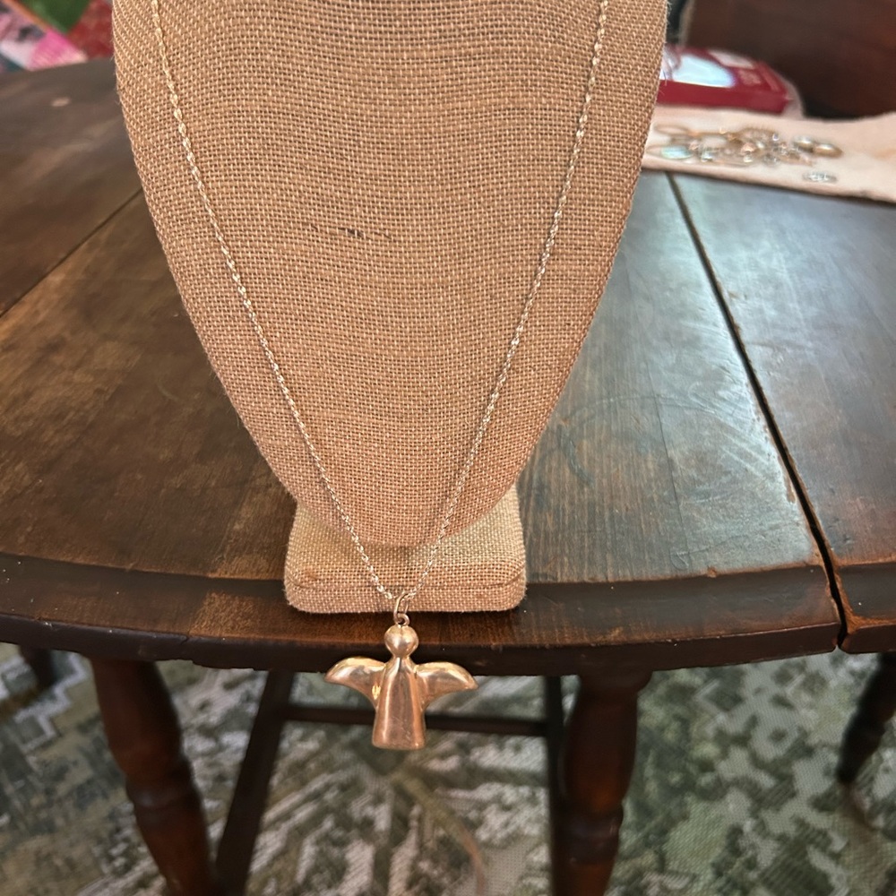 Silver Angel Necklace possibly sterling! Non-Magnetic/1 test 4 sterling silver)